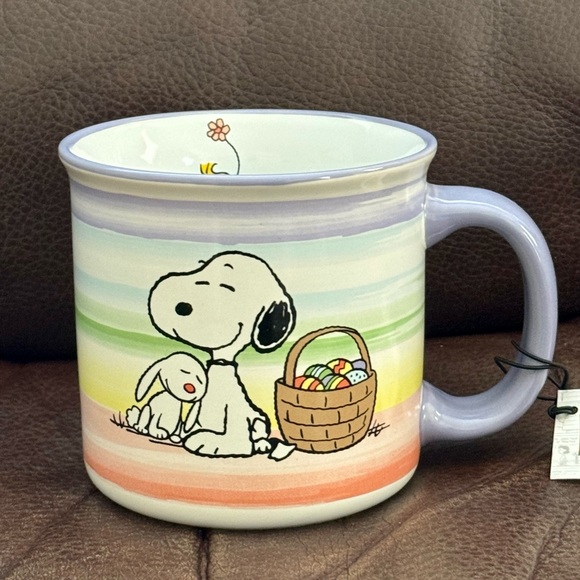 Snoopy with Easter Bunny - Peanuts Ceramic Mug - Picture 2 of 10